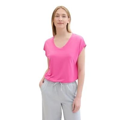 Image of TOM TAILOR Women&#039;s 1042785 T Shirt, 15799 Carmine Pink, XXL