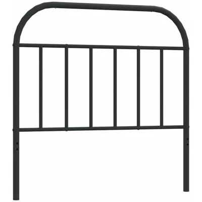 Image of vidaXL Metal Replace Headboard Black 100 cm