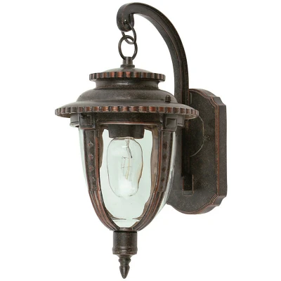 Image of St Louis 1 Light Outdoor Medium Wall Lantern Weathered Bronze IP44, E27