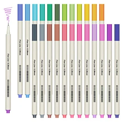 Image of APOGO Fineliner Pens — 24 Colour No Bleed Fine Line Pen 0.38mm, Liners for Bullet Journal Note, Art Supplies, Scribbles, Sketch Writing, Comics and Bible Journaling Supplies Tip Point