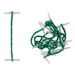Image of 100 X PLASTIC END COLOURED TREASURY TAGS 76mm Green