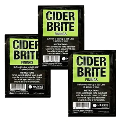 Image of 3X Harris Cider Brite Finings Sachet Clears 22.5L 5 Gallons Freeze Dried Powder