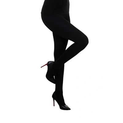 Image of Silky Women&#039;s Black 150 Denier Supersoft Cotton Rich Thermal Tights (Medium (36&quot; 42&quot; Hip))