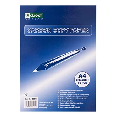 Image of D.RECT Carbon Paper for Handwriting DIN A4 Copy Tracing Ideal Transferring Projects, Patterns, Drawings on Various Types of Materials 50 Sheets Violet Blue
