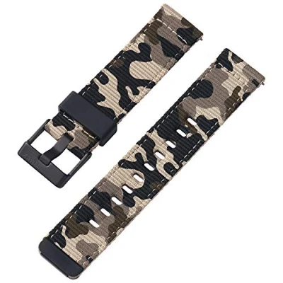 Image of Timex 22mm Fabric Quick Release Strap Tan Camo with Black Buckle