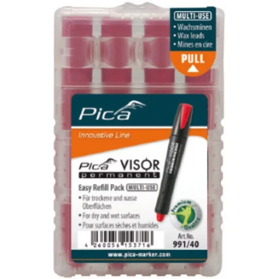 Image of Pica Visor Permanent Longlife Indutrial Marker Refills 4 pack Red 991/40