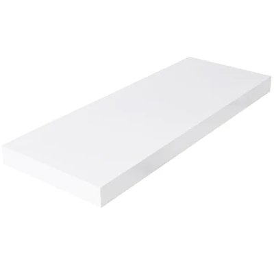 Image of EUGAD Floating Shelves Wall Corner Storage Invisible Mounting Bookshelves, 40x23x3.8 cm, White Shelf
