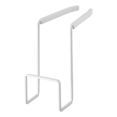 Image of YAMAZAKI Home Faucet Hanging Kitchen Organizer Sink Rack Basket Steel Sponge Holder, Carbon, White, One Size
