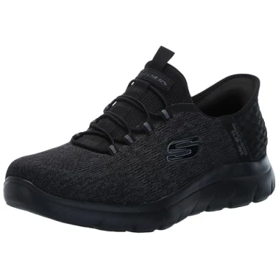 Image of Skechers Men&#039;s Summits Key Pace Hands Free Slip in Loafer, Black/Black, 10 UK Wide