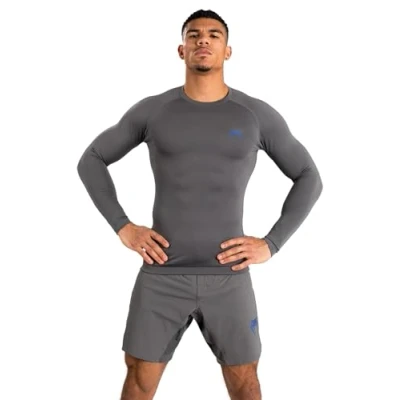 Image of Venum, Contender Long Sleeve Rashguard, Men&#039;s, XXL, Grey