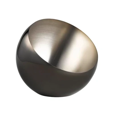 Image of APS Sphere 40776 Bowl Diameter 24 cm Height 21 2 litres Stainless Steel Gunmetal Look