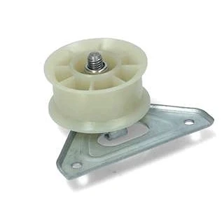 Image of DL pro Tensioner Pulley for Indesit Ariston C00504520 Whirlpool Bauknecht 488000504520 Jockey Roller with Holder Diameter 52 mm Belt Tension Castor F06 F07 F08 F10 F15 Tumble Dryer, White