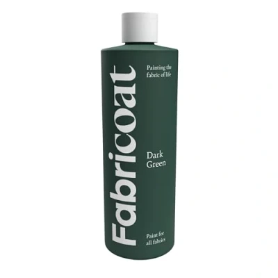 Image of Fabricoat Fabric Paint Restore or Change the Colour of Any Directly Onto Transform Anything Sofas, Lampshades, Car Interiors (500ml, Dark Green)