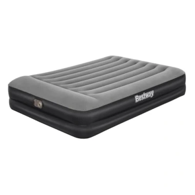 Image of Bestway Queen Airbed, Inflatable Air Mattress for Indoor Use with Electric Pump and Built In Pillow, Black