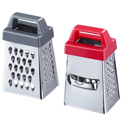 Image of Westmark 2 Mini Square Drives with Four Grating Surfaces, Stainless Steel/Plastic, Silver/Coloured Handle, 116922E3