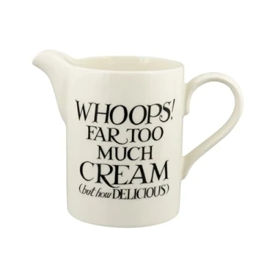 Image of Emma Bridgewater Black Toast Cream Medium Straight Jug 1BLT020082