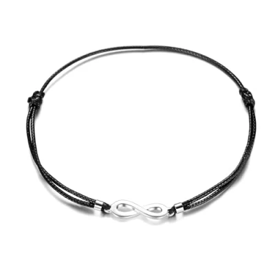 Image of Philip Jones Sterling Silver Corded Infinity Bracelet