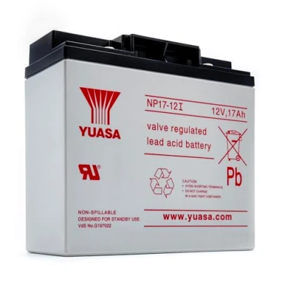 Image of Yuasa NP17 12I 12V Rechargeable Lead Acid Battery, UPS Backup Alarm and Emergency Battery (Pack of 1)