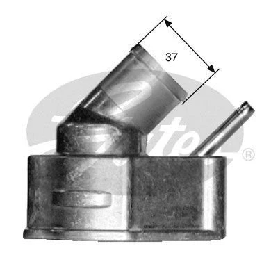 Image of 1338079, 1338431, 90501081, 95517664 Engine thermostat GATES TH14992G1 92C with gaskets/seals housing VAUXHALL: Zafira Mk2, Astra Mk5