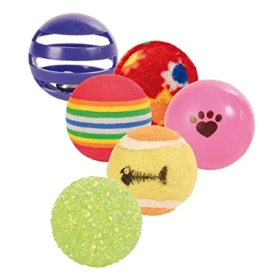 Image of Trixie Set of 6 play balls, diameter 3.5 4 cm.