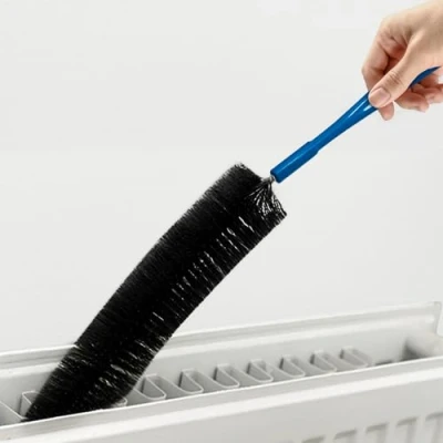 Image of Radiator Cleaner Brush 78cm Flexible Coil Shaft Long reach Duster with Heavy duty Full Length Bristles Brush, Soft Plastic Handle for Hard to Area (1)