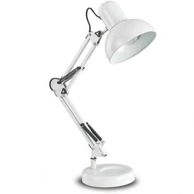 Image of Kelly 1 Light Desk Lamp White, E27