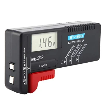 Image of BT 168D Button Cell Battery Volt Tester, Universal Digital LCD AA/AAA/C/D/9V/1.5V Tester