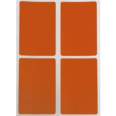 Image of Royal Green Sticker Color Code Labels (7.5 cm x 5 cm) Rectangular Stickers in Orange 75mm 50mm inches 200 Pack