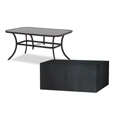 Image of (W1376 Garland) Protection Cover For 6 Seater Rectangular Table PVC backed polyester