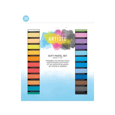 Image of Artiste Soft Pastels, 24 Pieces, Multicoloured, Single Art Set, Drawing Pastel Crayons for and Craft, Ideal Supplies Students Home, Creative Set with Pastels