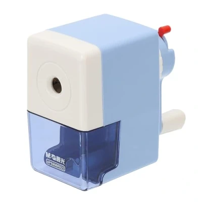 Image of M&amp;G Manual Pencil Sharpener, Hand Crank Pencils Sharpener Five Position Pen Tip Adjustable Office Supplies for Classroom Office, Blue