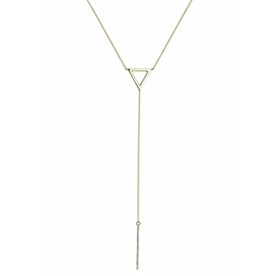 Image of Elli Women Necklace Y Shape Triangle Gold Plated 925 Silber Length 60cm 0106121016