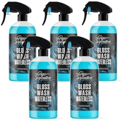 Image of Waterless Wash Kit, Car Spray Carnauba Wax, Great For Showroom Care and Cleaning Paintwork Pure Definition (5 x 1000ml)