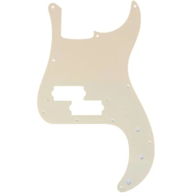 Image of Musiclily Pro 10 Hole P Bass Pickguard for JPN Fender Japan 4 String Precision Bass, 1Ply Cream