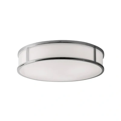 Image of Mashiko 3 Light Large Bathroom Flush Ceiling Polished Chrome IP44, E27