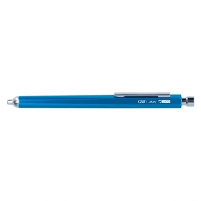 Image of Ohto Aluminium Ballpoint Pen Needle Point GS01 S7 0.7 mm Soft Ink (Black) (Blue)