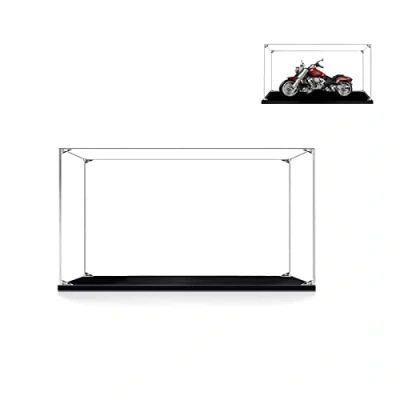 Image of Hosdiy Acrylic Display Case for (Harley Davidson Fat Boy) Model Compatible with Lego 10269 (Only Case, No Building Set)
