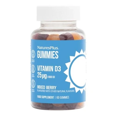 Image of NaturesPlus Gummies Vitamin D3 1000 mg Delicious Mixed Berries Flavour Gluten Free, Gelatine Vegetarian 60