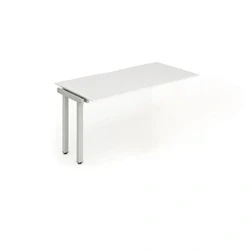 Image of Evolve Single Ext Kit Silver Frame Bench Desk 1200 White BE336