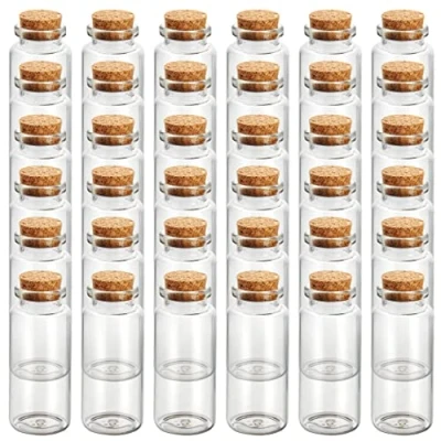 Image of BELLE VOUS 36 Pack of Glass Favour Jars with Cork Lids 30ml/1.05oz Mini Mason Airtight Storage Bottles for Wedding Favours, Party, Kitchen Spices and Jam