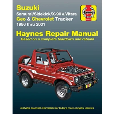 Image of Suzuki Samurai,Sidekick, X 90 &amp; Vitara (86 01) Haynes Manual (USA) (Paperback)