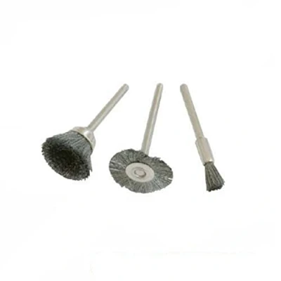 Image of Silverline Rotary Tool Steel Wire Brush Set 3pce 5, 15, 20mm Dia