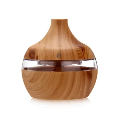 Image of LED Ultrasonic Aroma Humidifier Essential Oil Diffuser Aromatherapy Air Purifier Atomizer (Wood Color)