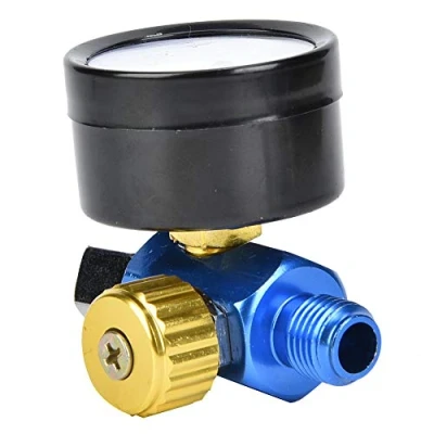 Image of G1/4in Air Pressure Regulator Gauge Aluminium Alloy Compressor Accessories Gravity Feed Spray Gun Swivel Joint