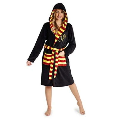 Image of Harry Potter Dressing Gown, Adult Fleece Hooded Gowns For Women Or Men (S)
