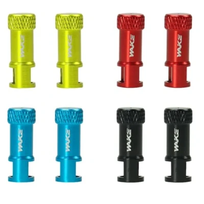 Image of FOMTOR Presta Valve Caps, Adapter, Tyre Caps for Bike, Cap with Core Removing Function, Bike Tire Dust Covers, Durable Alloy (8pcs Black Red Blue Green)