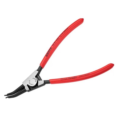 Image of Knipex Circlip Pliers for external circlips on shafts 45 bent black atramentized, plastic coated 185 mm 46 31 A22