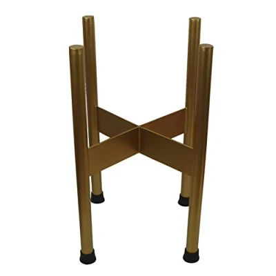Image of Leaf Metal Stand (Planter not Included), Gold, 38.5cm