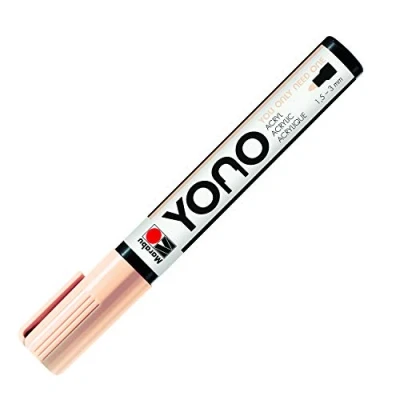 Image of Marabu Yono Marker Pen, Bullet Tip, (1.5 3mm), Rosé Beige, (029), Single Works On Any Surface, Metal, Glass, Wood, Fabric, Stone, Plastic, Cardboard