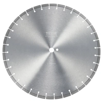 Image of VEVOR Diamond Blade, 14inch/350mm Concrete Saw Blade Wet or Dry, 0.39inch/10mm Flat Teeth Segment Universal 1 inch/25.4 mm Center Hole Diameter, for Cement Board Tile Brick
